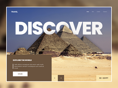 30 Days of Web Design Travel Design egypt hero section landingpage pyramids travel traveling uidesign webdesign website