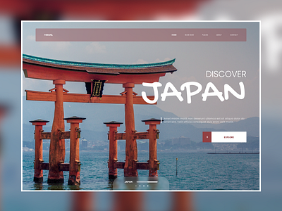 30 days of web design Travel three japan travel uidesign web webdesign website websitedesign