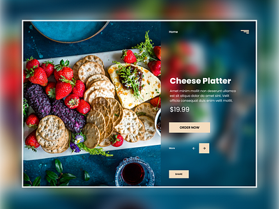 30 Days of Web Design : Food cheese fancy food interfacedesign uidesign web webdesign
