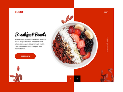 30 Days of Web Design : Food banana berries fancy food interfacedesign uidesign webdesign website
