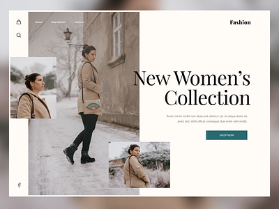 30 Days of Web Design : Fashion design fancy fashion feminine hero section interfacedesign ransegall uidesign web webdesign webdesigns website women