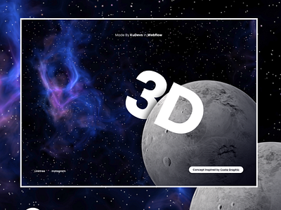 3D Moon Webflow Concept concept cool figma hero section moon outer space parallax space web design webflow