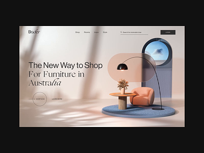 Boder — UI for Interior/Furniture startup 3d animation brand identity branding cgi furniture graphic design homepage interaction interior motion design motion graphics typography ui ux web design