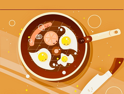 Breakfast illustration logo