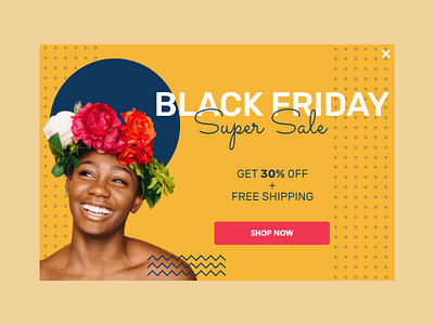 Black friday pop up example