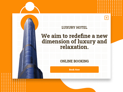 Luxury hotel popup example banner booking design hospitality hotel lightbox luxury online booking popup popups promotion relax travel