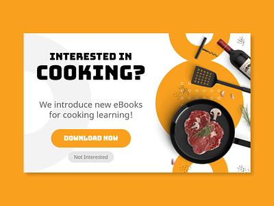 Cooking eBook popup example banner blog cooking design download e book e commerce ebook learning ebook lightbox popup popups promotion shop