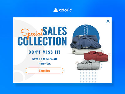 Special sale collection popup example