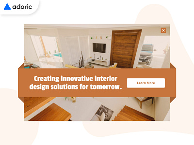 Interior design promotion popup example