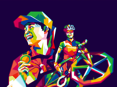 WPAP Atlet asian games cartoon design illustration pop art vector wpap