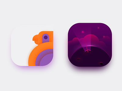 Day 005 App Icon daily daily ui icon icon app parrot planet space