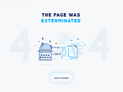 EXTERMINATE! 404 404 page dalek doctor who error ui daily