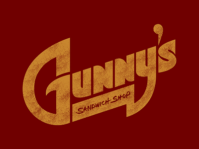 Gunny's Sandwich Shop branding gunny hand lettering identity lettering logo sandwich shop small business