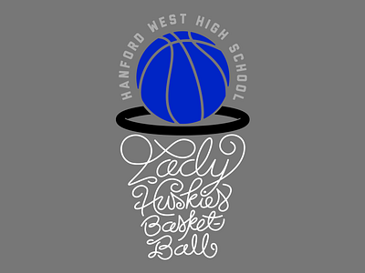 Lady Huskies Basketball basketball design hand lettered high school huskies lettering shirt type