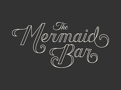 The Mermaid Bar Salon bar branding elegant hair hand lettering lettering logo make up mermaid salon script