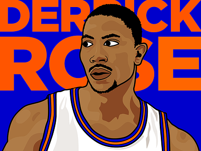 D-Rose to the Knicks! derrick rose d-rose basketball illustration knickerbockers knicks nba new york ny