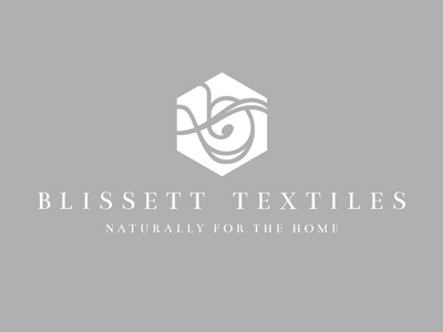 Blissett Textiles brand hexagon logo serif textiles