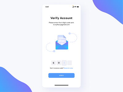 Verify Account app design application mobile mobile design mobile ui ui ux verification verify