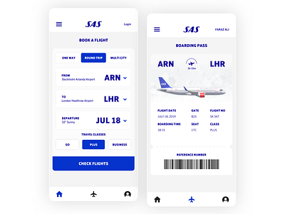 SAS - Scandinavian Airlines – Concept app app concept brand brand and identity branding concept design illustration logo product design typography ui ux ux ui ux design visual identity web website