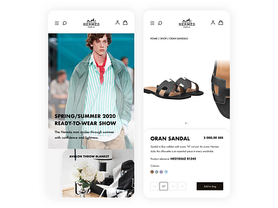 Hermés - Web Concept app brand brand and identity concept design logo product design ux ux design visual identity