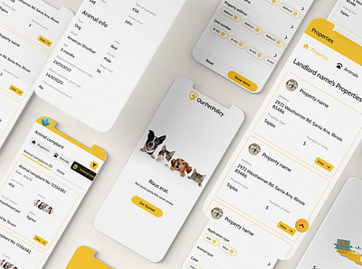 Pet Management and ESA Verification Platform interface product design prototype ui ux wireframe