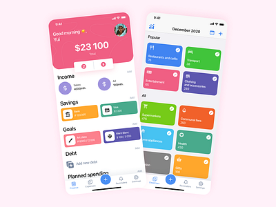 Plan Finance tracker app app concept app design bank banking color debt design finance financial app fintech goals illustration interface ios mobile ui ux