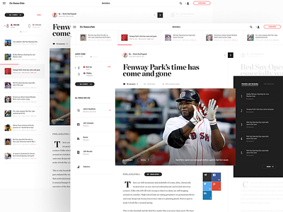 Initial Art Direction for Boston Globe art direction clean ui concept creative direction design flat illustration interface minimal ui ux web website