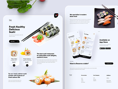 Sushi Landing page UX/UI Design