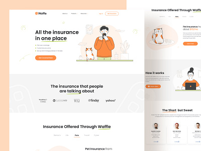 Waffle - Visual Web Design branding clean design graphic design illustration insurance logo minimal modern sleek visual web website