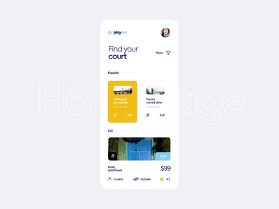 Playout - Booking App UX/UI Design animation beauty booking branding clean design graphic design interaction ios minimal mobile modern motion graphics sleek ui ux visual