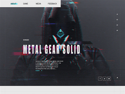 Metal Gear Solid Revenge 2018 Concept Design concept illustration minimal typography ui ux vector web