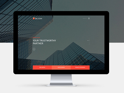 Commercial real estate company website design concept minimal ui ux web