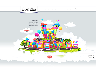 Event Hire - Web Design illustration minimal ui ux vector web website