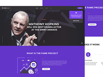 Fameproject - Web design branding illustration minimal ui ux vector web website