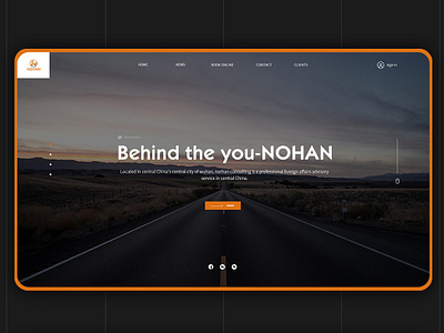 Norman website home page design