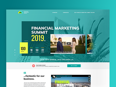 Financial marketing summit 2019 - Web design concept illustration minimal ui ux web website