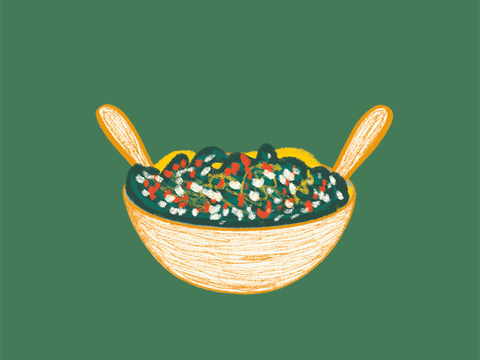 LA Times Chopped Salad animation digital illustration drawing editorial illustration food food and beverage gif gif animation illustration latimes los angeles times motion salad
