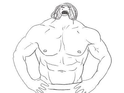 Get Shredded buff digital illustration drawing illustration sketch workout