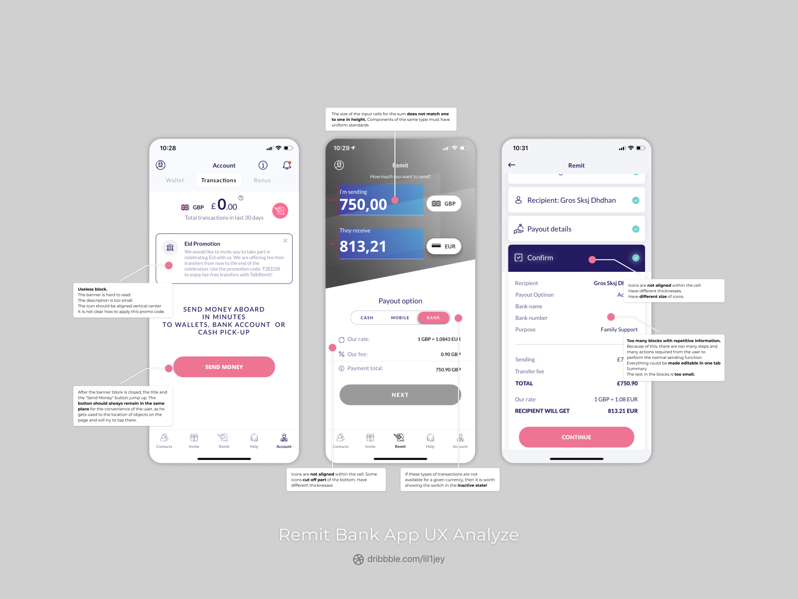 UX Analyze of Real Financial App. Design expertise Remit by Ilya ...