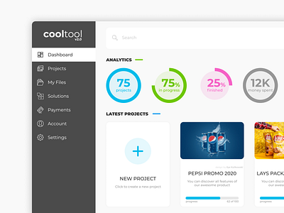 Cooltool v2.0 - Web App Dashboard. WIP