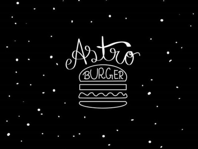 Astro Burger Handlettering