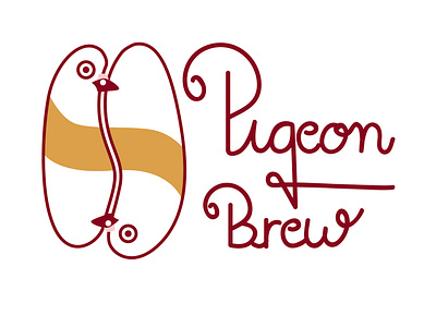 Pigeon Brew Logo branding illustration logo