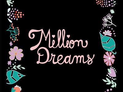 Million Dreams Notebook Design illustration