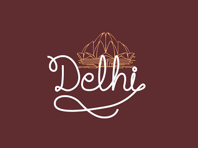 Delhi Logo branding design illustration logo typography