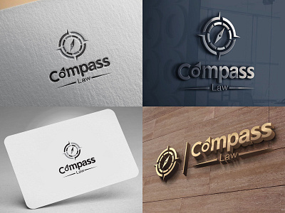 Compass Law branding design logo typography vector