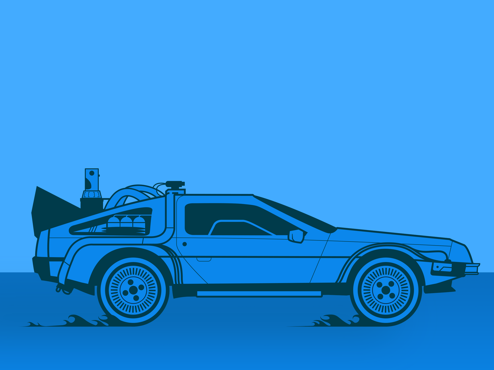 Obligatory DeLorean by Grant D. Miller on Dribbble