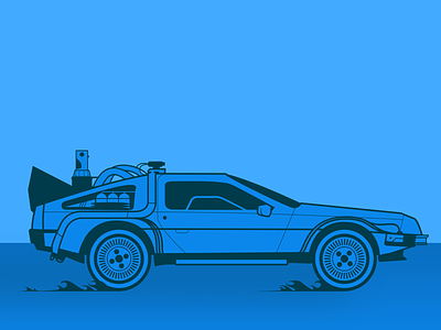 Obligatory DeLorean back to the future delorean monochromatic