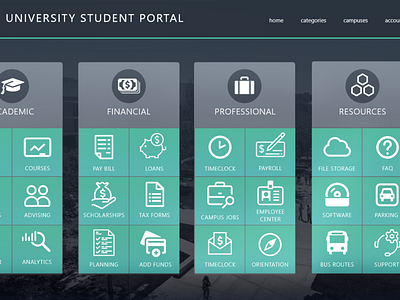Hudson University Student Portal Concept academic college concept education student ui uiux university web website website concept website ui