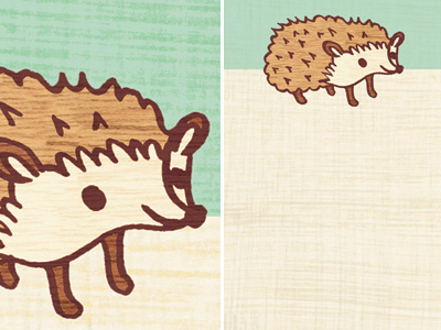 hedgehogwash animal hand painted hedgehog illustration