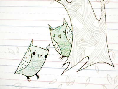 old school animal drawing illustration owl